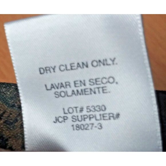 VTG Womens Floral Blazer Jacket Sz 18 poly-wool blend Liz Baker green burgundy - Picture 9 of 10